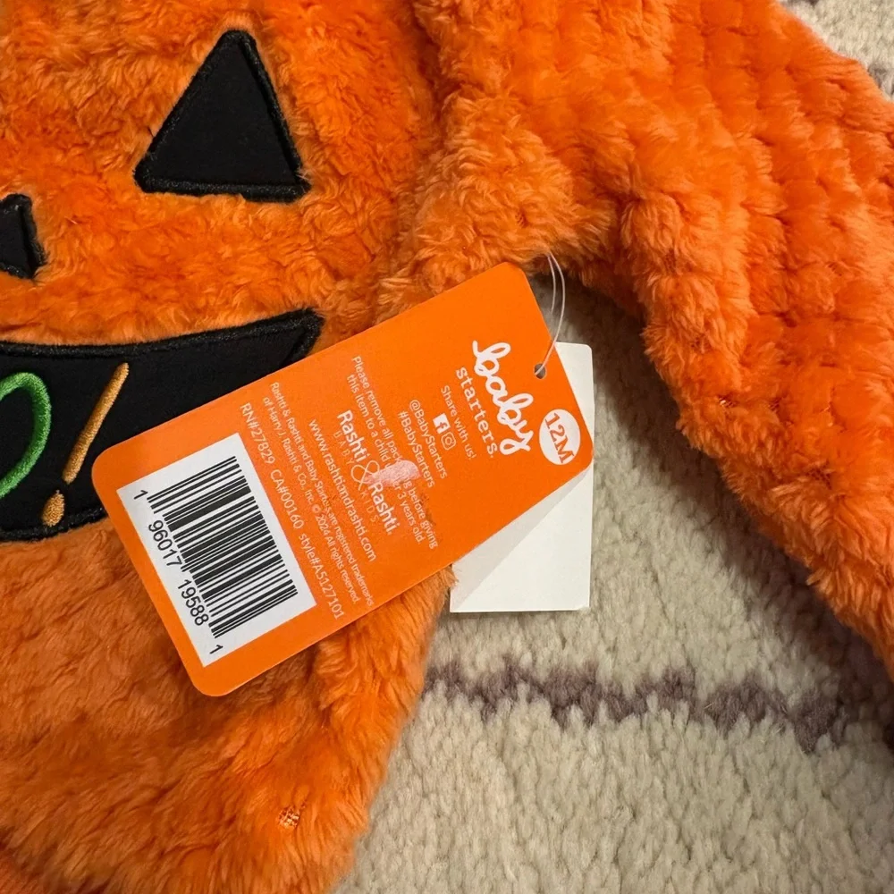 Carter's Orange Plush Pumpkin 'Boo' Kids Sweatshirt - Picture 3 of 4